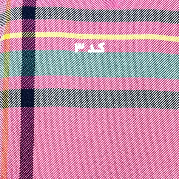 حوله پالتویی نخی اعلا چهارخانه صورتی