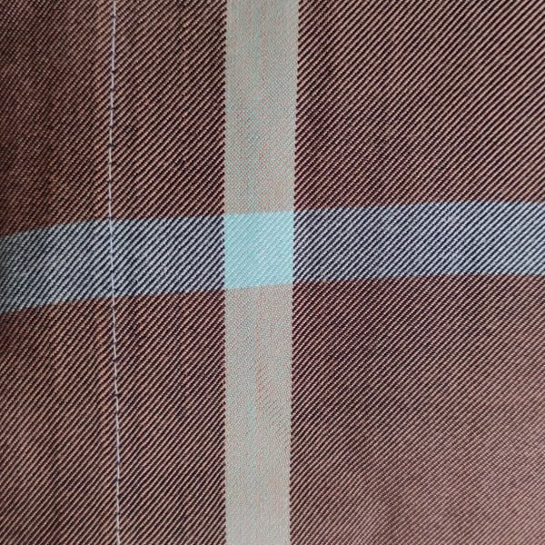 حوله پالتویی نخی اعلا چهارخانه قهوه ای 1