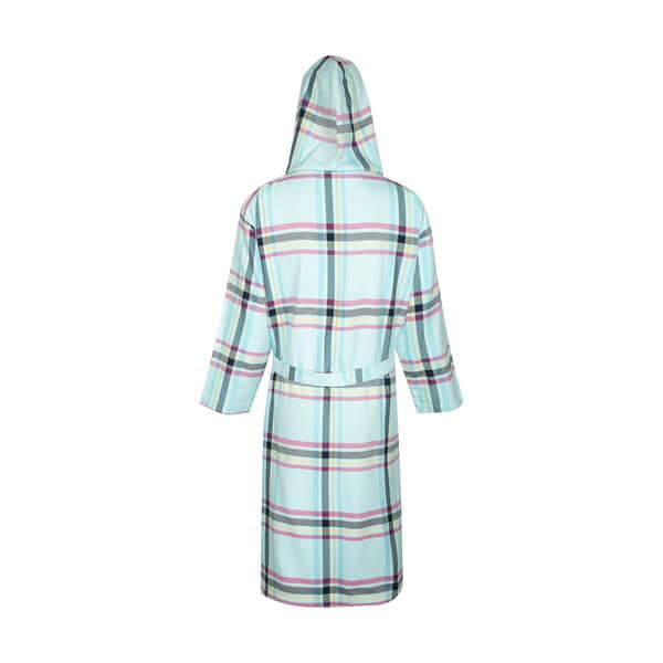 حوله پالتویی نخی اعلا چهارخانه آبی