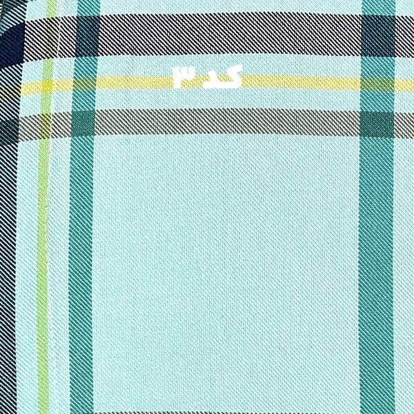 حوله پالتویی نخی اعلا چهارخانه آبی