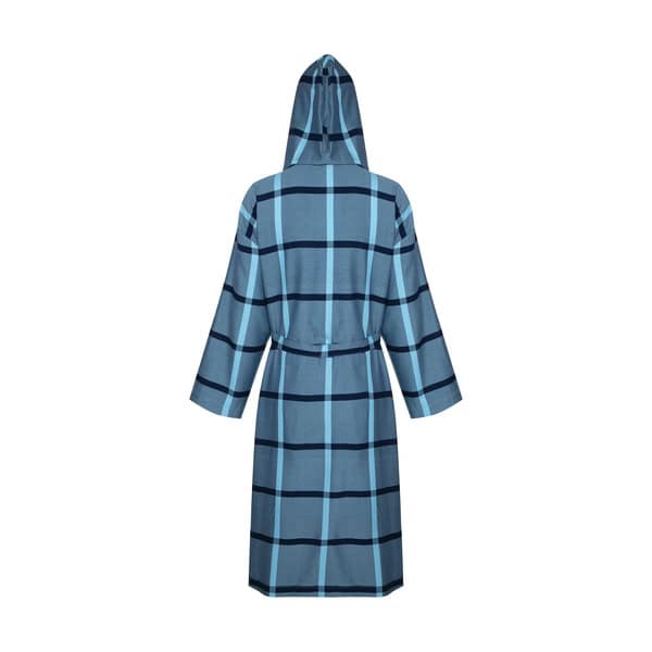 حوله پالتویی نخی اعلا چهارخانه آبی تیره 1