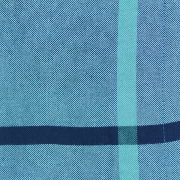 حوله پالتویی نخی اعلا چهارخانه آبی تیره 1