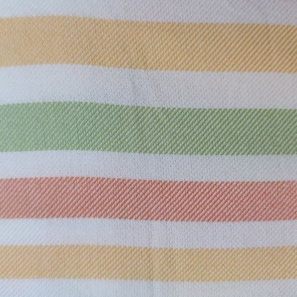 حوله پالتویی نخی اعلا راه راه کد 1 زرد، سبز کم رنگ، نارنجی