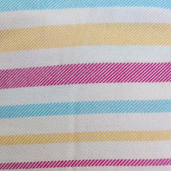 حوله پالتویی نخی اعلا راه راه کد 6 زرد، صورتی، آبی