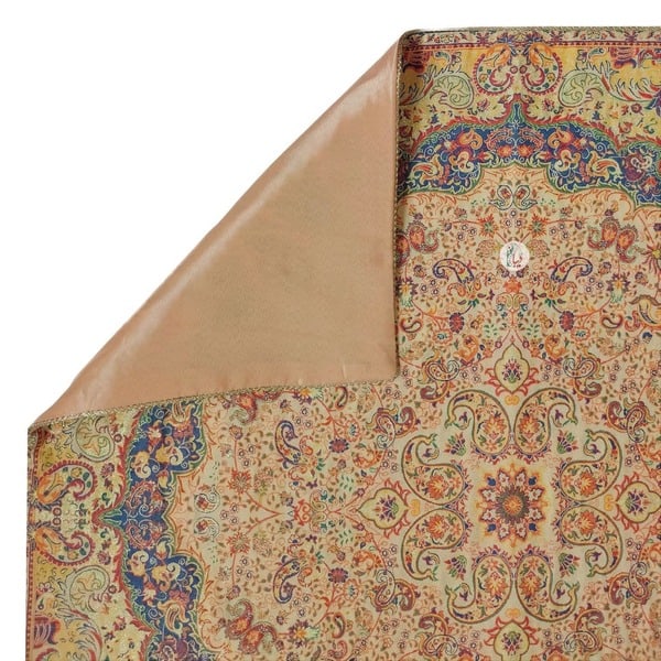 رومیزی ترمه طرح ماندانا – رنگ کرم – ابعاد 97 در 97