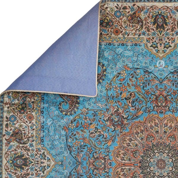 رومیزی ترمه طرح افشاری – رنگ آبی – ابعاد 97 در 97