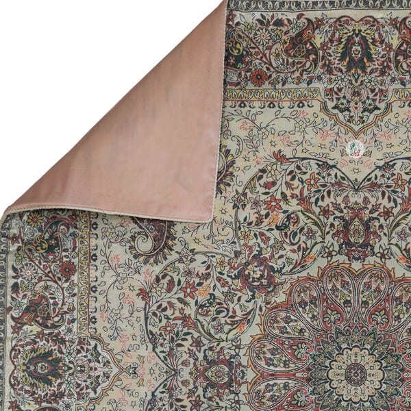 رومیزی ترمه طرح افشاری – رنگ کرم – ابعاد 97 در 97