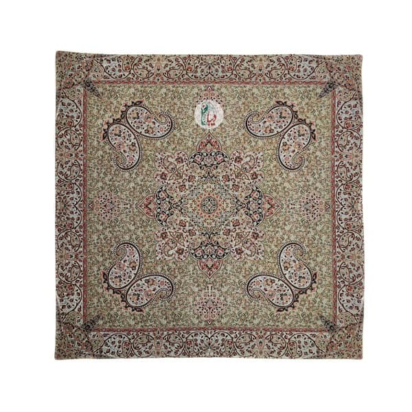 ست 5 تکه رومیزی ترمه طرح آذر – رنگ کرم