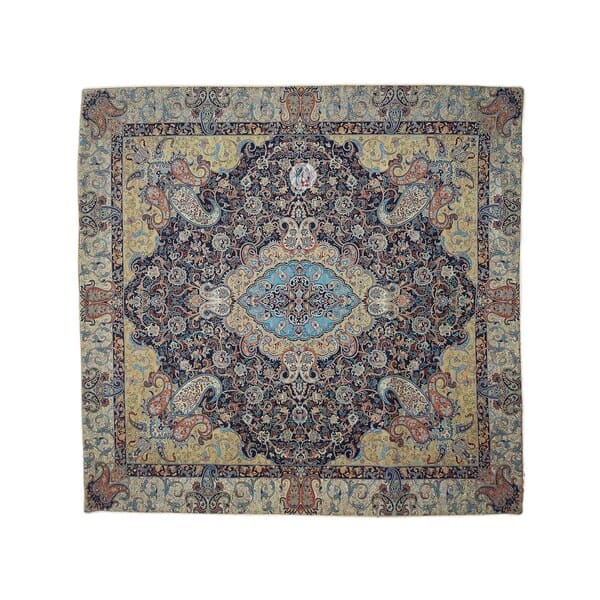 ست 5 تکه رومیزی ترمه طرح چهل ستون – رنگ سرمهای