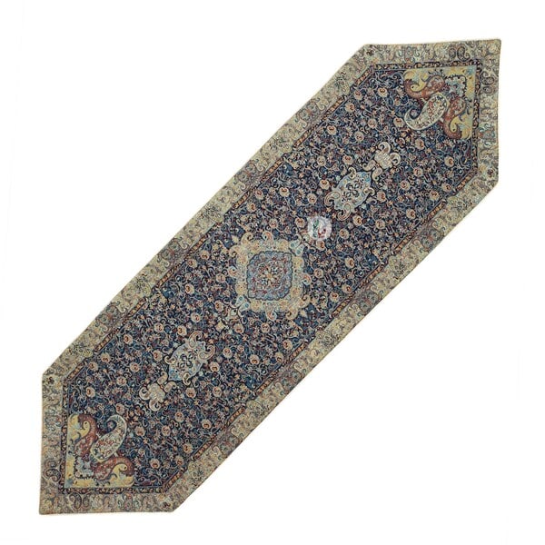 ست 5 تکه رومیزی ترمه طرح چهل ستون – رنگ سرمهای