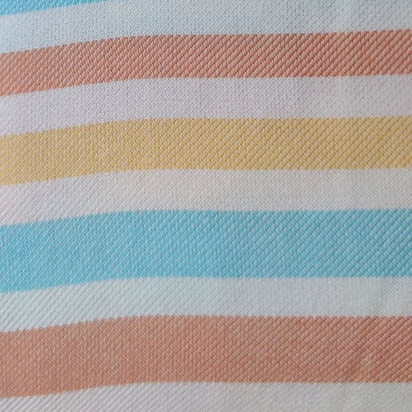 حوله پالتویی نخی اعلا راه راه کد 11 آبی، زرد، نارنجی