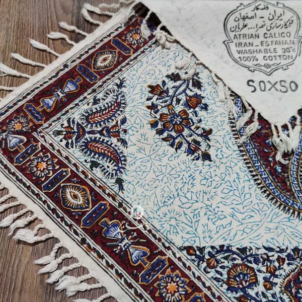 رومیزی قلمکار ممتاز کد 400718 – ابعاد 50 در 50