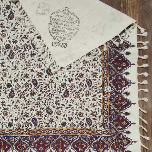 رومیزی قلمکار ممتاز کد 400804 – ابعاد 80 در 80