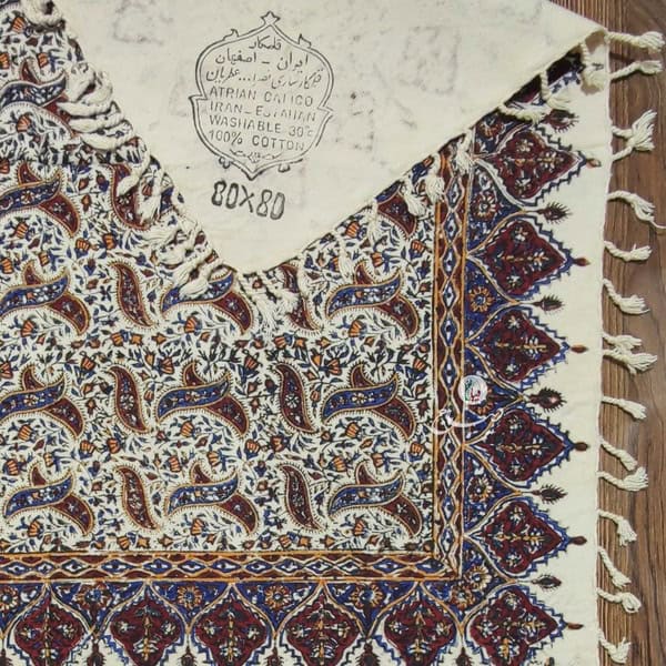 رومیزی قلمکار ممتاز کد 400806 – ابعاد 80 در 80