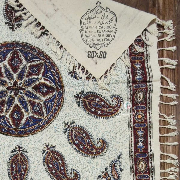 رومیزی قلمکار ممتاز کد 400808 – ابعاد 80 در 80