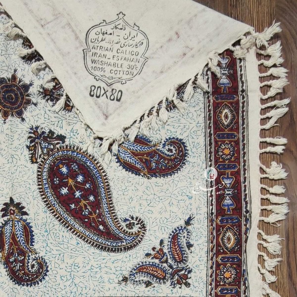 رومیزی قلمکار ممتاز کد 400809 – ابعاد 80 در 80