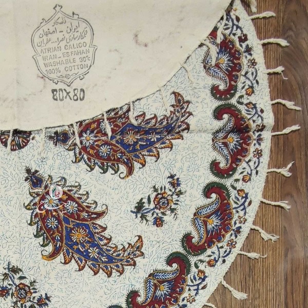 رومیزی قلمکار ممتاز کد 400810 – قطر 80