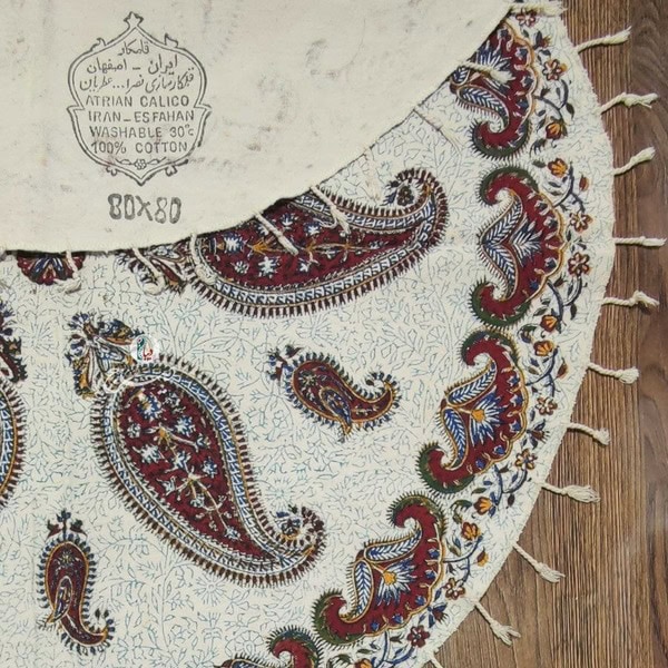 رومیزی قلمکار ممتاز کد 400811 – قطر 80