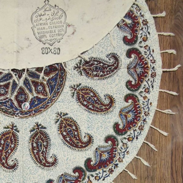 رومیزی قلمکار ممتاز کد 400812 – قطر 80