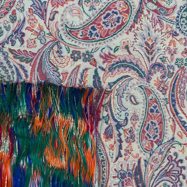 پارچه ترمه ابریشمی طرح گیتا (واحد نیم متری)