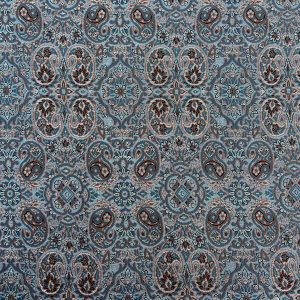 پارچه ترمه ابریشمی طرح نیکو - رنگ آبی