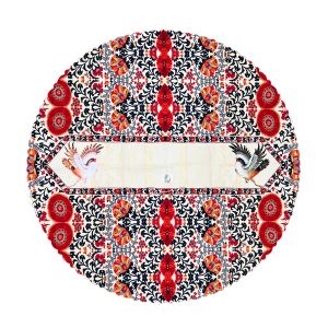 رومیزی مخمل کد 401811 - قطر 90