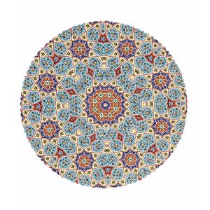 رومیزی مخمل کد 401816 - قطر 90