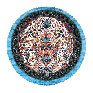 رومیزی مخمل کد 401844 - قطر 90