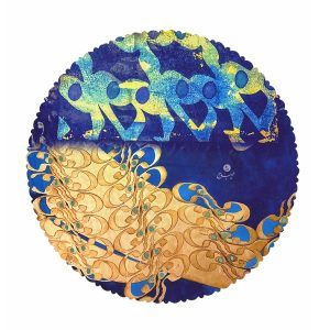 رومیزی مخمل کد 401863 - قطر 90