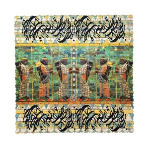 رومیزی مخمل کد 402437 - ابعاد 90 در 90