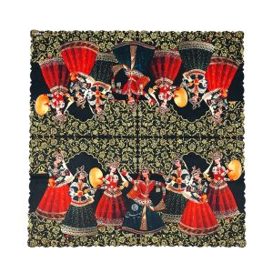 رومیزی مخمل کد 402446 - ابعاد 90 در 90