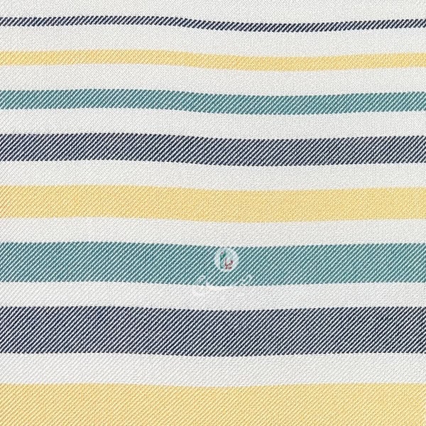 حوله پالتویی نخی اعلا راه راه کد 59 زرد، سبز پررنگ، طوسی