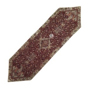 رانر ترمه طرح چهل ستون- رنگ زرشکی - ابعاد 152 در 44