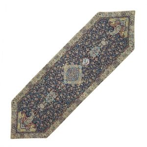 رانر ترمه طرح چهل ستون- رنگ سرمه‌ای- ابعاد 152 در 44