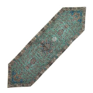 رانر ترمه طرح چهل ستون- رنگ فیروزه‌ای - ابعاد 152 در 44