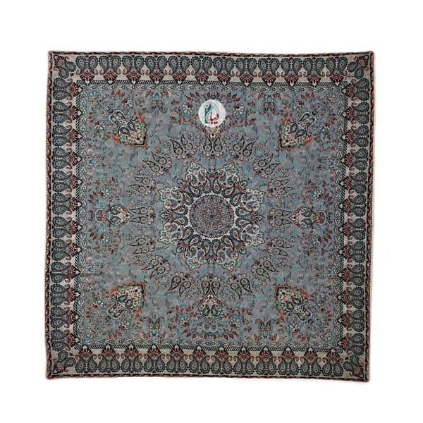 ست 4 تکه رومیزی ترمه طرح بهار – رنگ طوسی