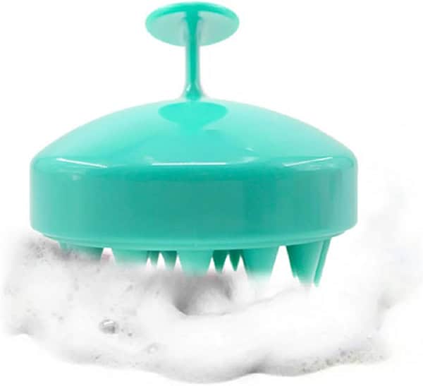ماساژور و برس شستشوی موی سر رنگ سبز