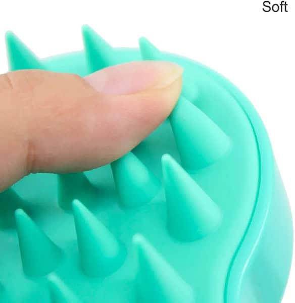 ماساژور و برس شستشوی موی سر رنگ سبز