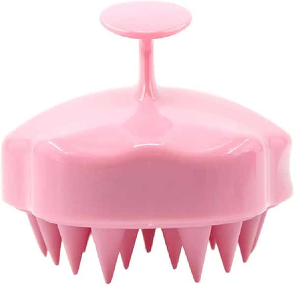 ماساژور و برس شستشوی موی سر رنگ صورتی