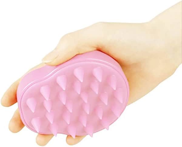 ماساژور و برس شستشوی موی سر رنگ صورتی