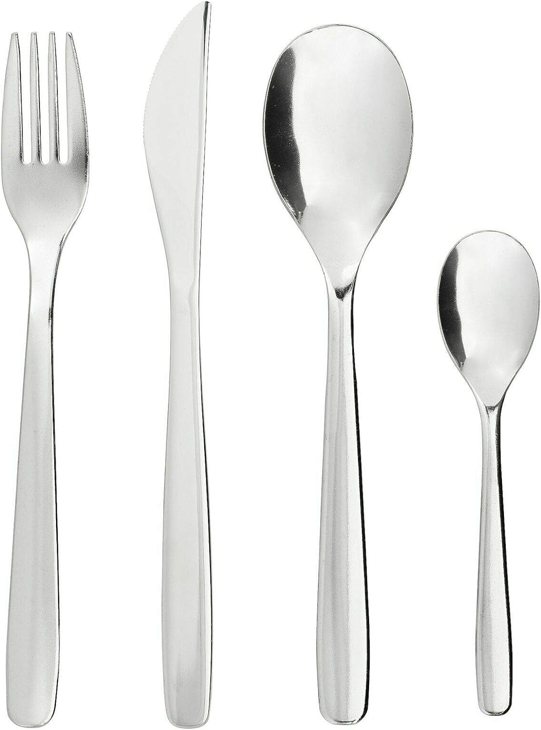 mopsig ikea Fork, knife, spoon and teaspoon, 4 of each (1)