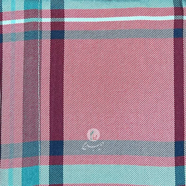 حوله پالتویی نخی اعلا چهارخانه عنابی