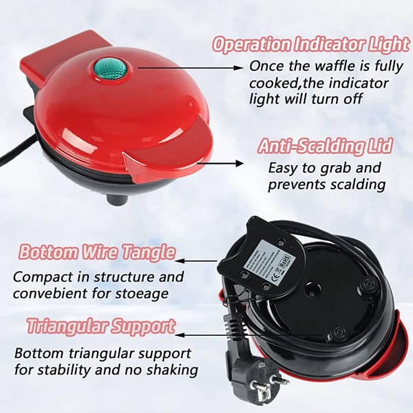 مینی وافل ساز برقی طرح قلب